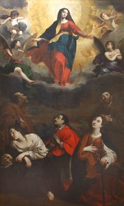 Onbevlekte Ontvangenis met Heiligen door Giovanni Battista Mercati